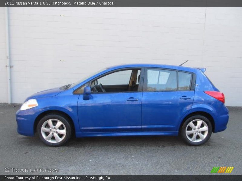 Metallic Blue / Charcoal 2011 Nissan Versa 1.8 SL Hatchback