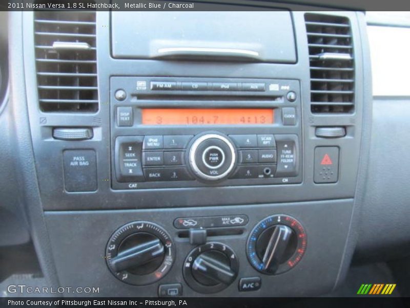 Metallic Blue / Charcoal 2011 Nissan Versa 1.8 SL Hatchback