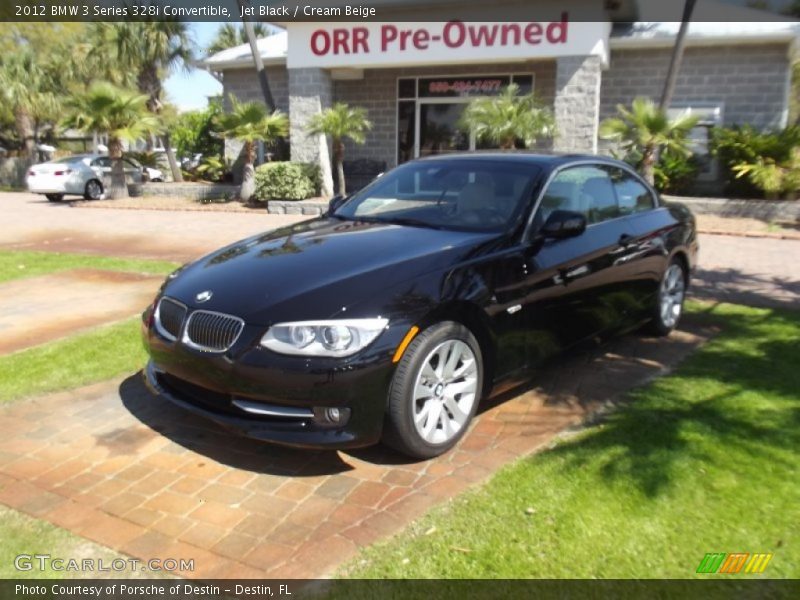 Jet Black / Cream Beige 2012 BMW 3 Series 328i Convertible