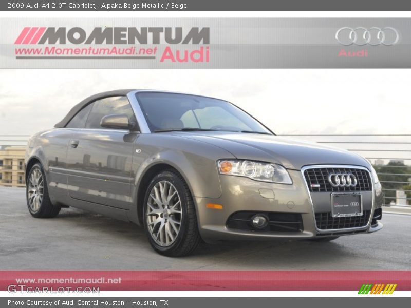 Alpaka Beige Metallic / Beige 2009 Audi A4 2.0T Cabriolet