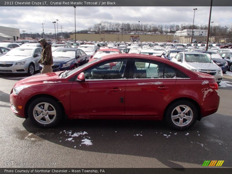 Crystal Red Metallic Tintcoat / Jet Black 2013 Chevrolet Cruze LT