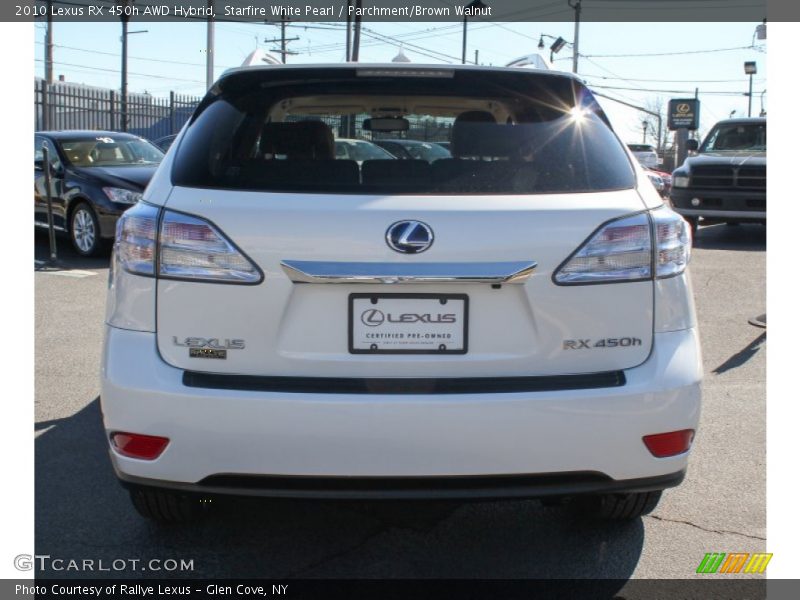 Starfire White Pearl / Parchment/Brown Walnut 2010 Lexus RX 450h AWD Hybrid