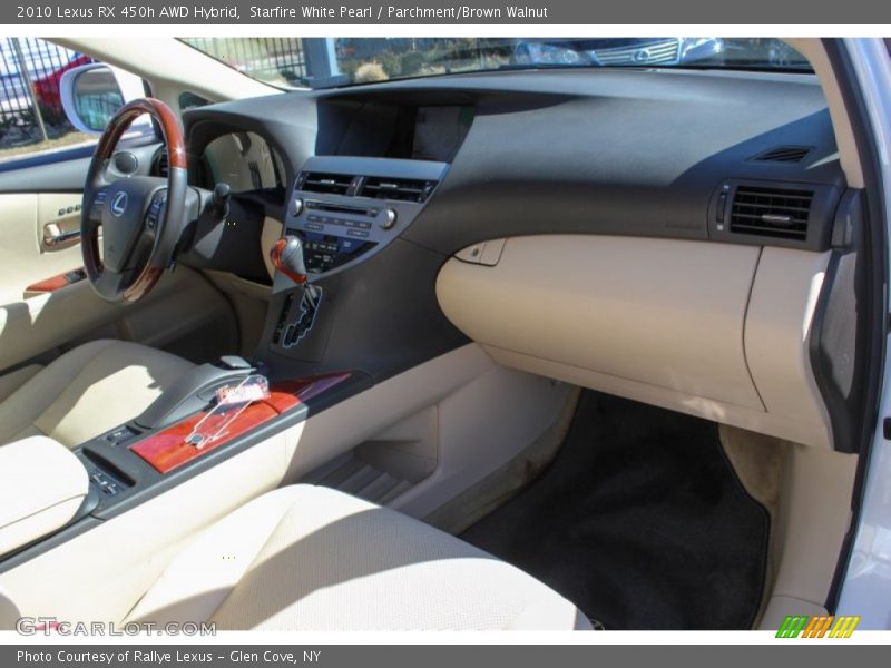 Starfire White Pearl / Parchment/Brown Walnut 2010 Lexus RX 450h AWD Hybrid
