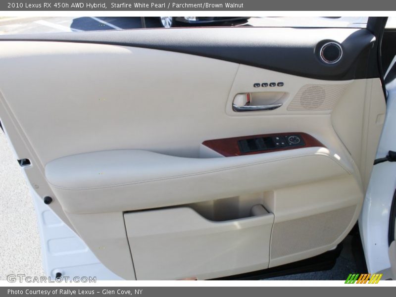 Starfire White Pearl / Parchment/Brown Walnut 2010 Lexus RX 450h AWD Hybrid