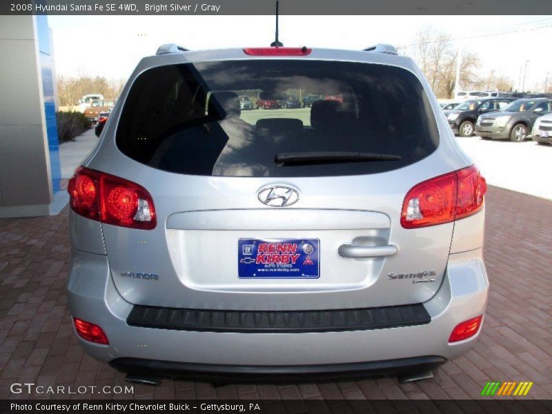 Bright Silver / Gray 2008 Hyundai Santa Fe SE 4WD