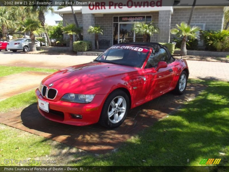 Bright Red / Dream Red 2002 BMW Z3 2.5i Roadster