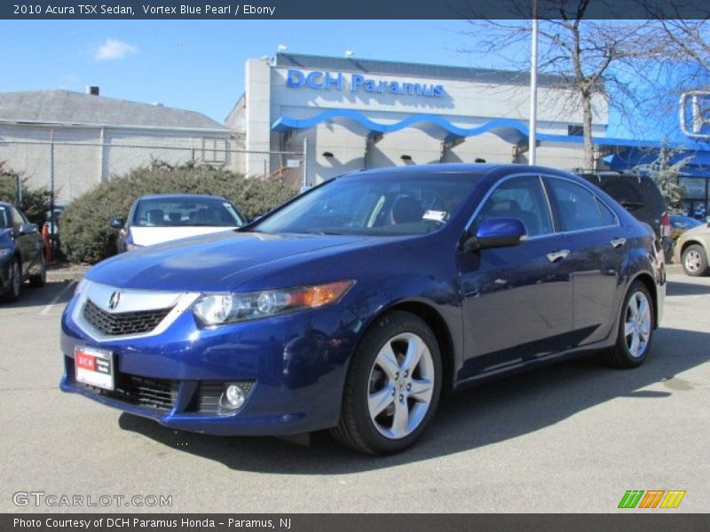 Vortex Blue Pearl / Ebony 2010 Acura TSX Sedan