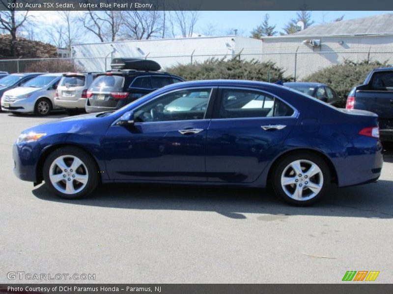 Vortex Blue Pearl / Ebony 2010 Acura TSX Sedan
