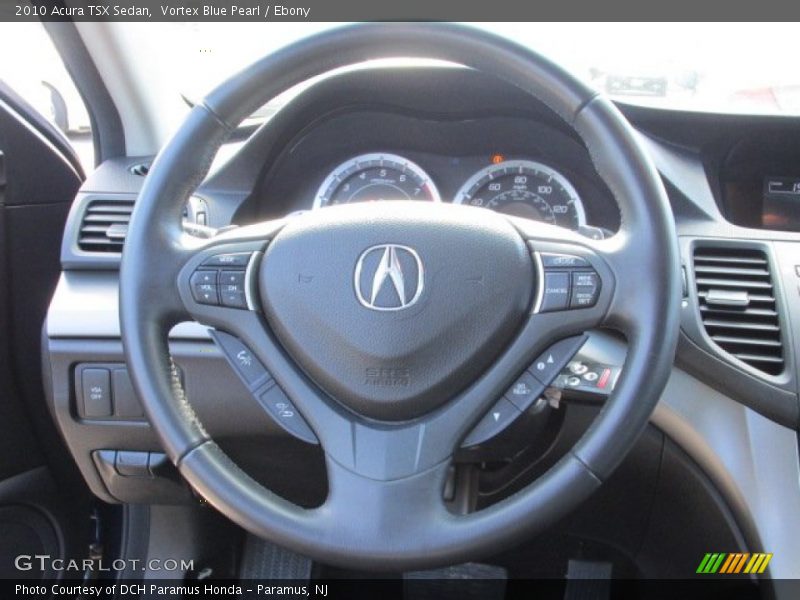 Vortex Blue Pearl / Ebony 2010 Acura TSX Sedan