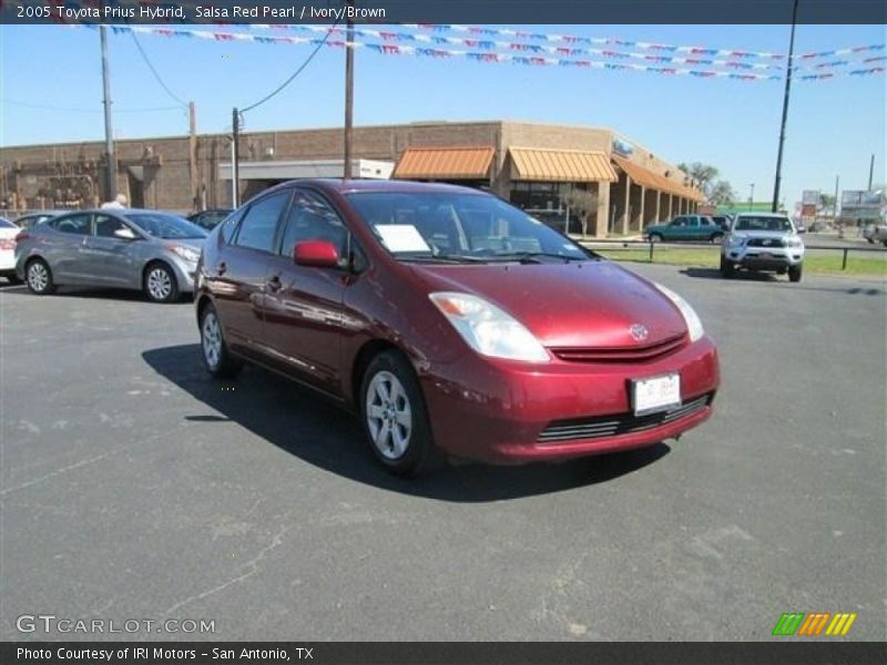 Salsa Red Pearl / Ivory/Brown 2005 Toyota Prius Hybrid