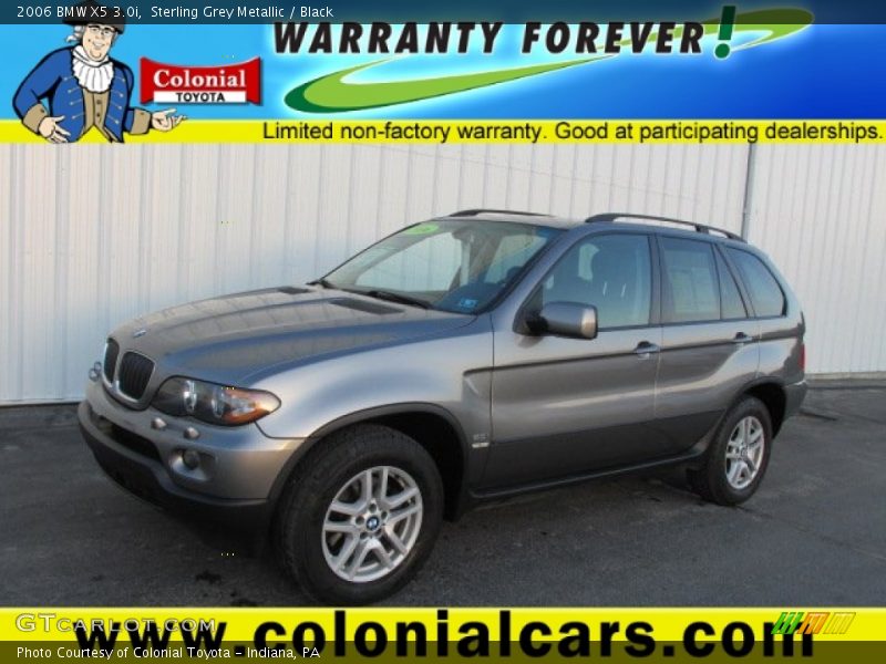 Sterling Grey Metallic / Black 2006 BMW X5 3.0i
