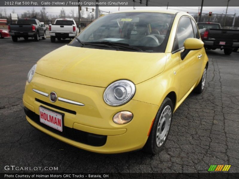 Giallo (Yellow) / Tessuto Grigio/Avorio (Grey/Ivory) 2012 Fiat 500 Pop