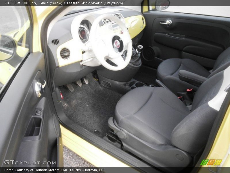 Giallo (Yellow) / Tessuto Grigio/Avorio (Grey/Ivory) 2012 Fiat 500 Pop