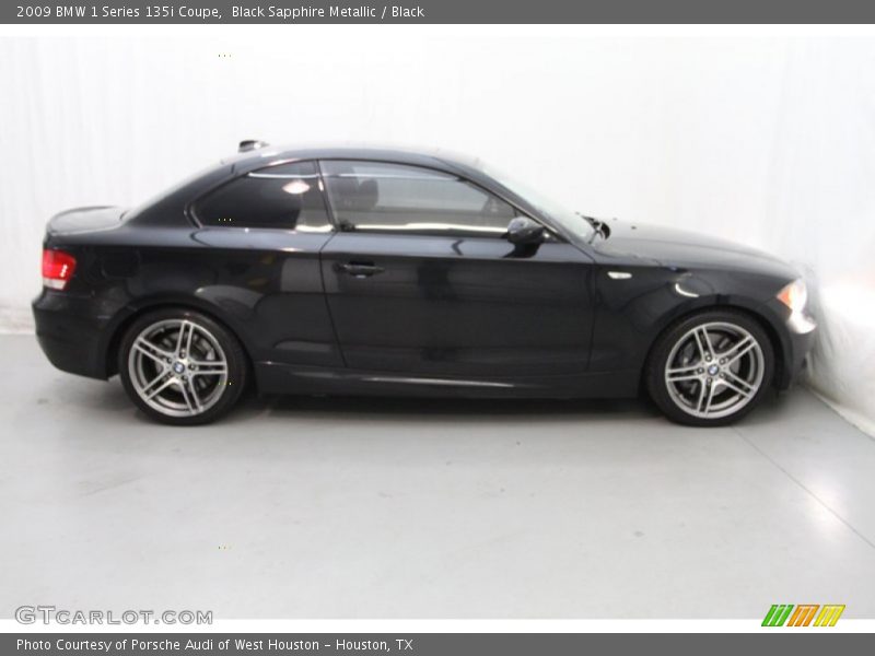 Black Sapphire Metallic / Black 2009 BMW 1 Series 135i Coupe