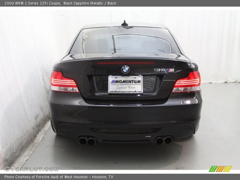 Black Sapphire Metallic / Black 2009 BMW 1 Series 135i Coupe