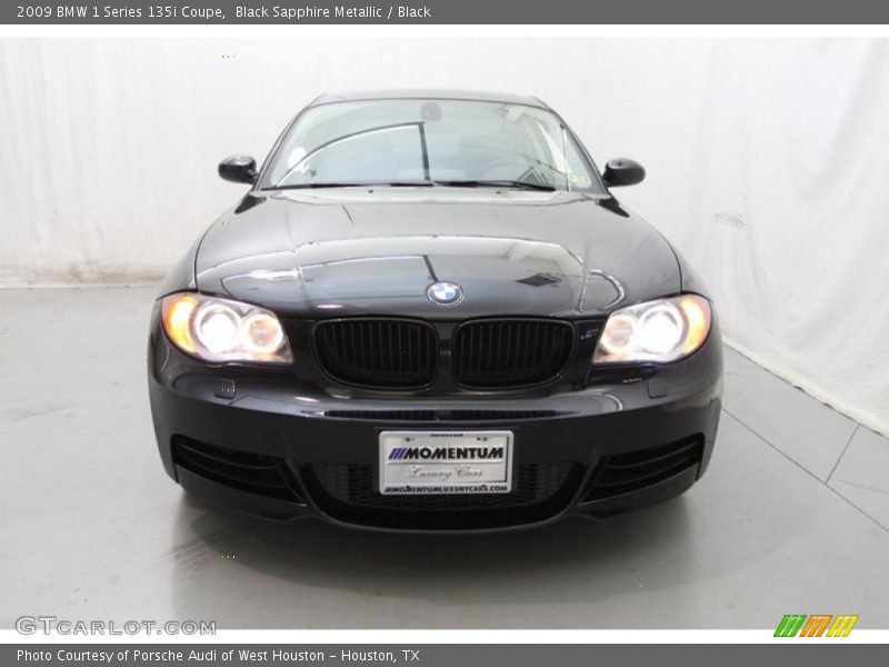 Black Sapphire Metallic / Black 2009 BMW 1 Series 135i Coupe