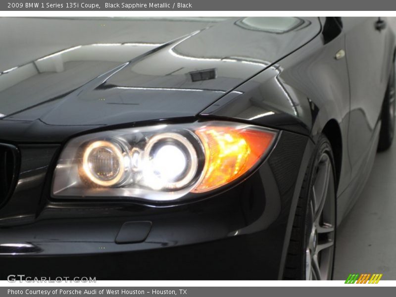 Black Sapphire Metallic / Black 2009 BMW 1 Series 135i Coupe