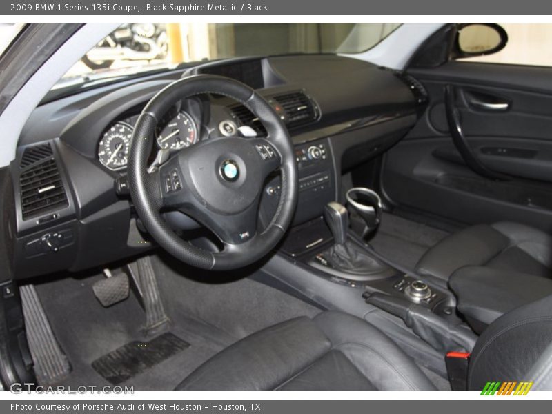 Black Sapphire Metallic / Black 2009 BMW 1 Series 135i Coupe