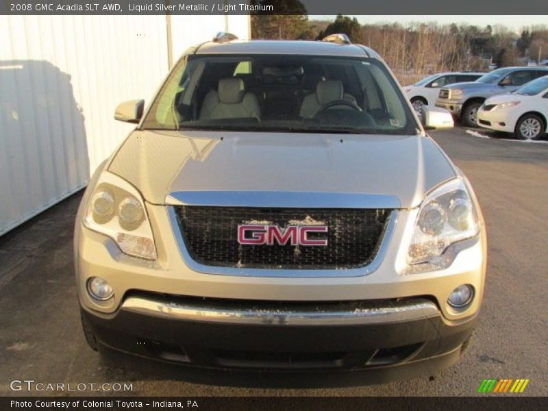 Liquid Silver Metallic / Light Titanium 2008 GMC Acadia SLT AWD