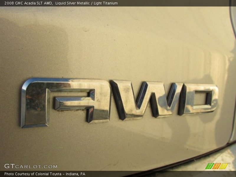 Liquid Silver Metallic / Light Titanium 2008 GMC Acadia SLT AWD
