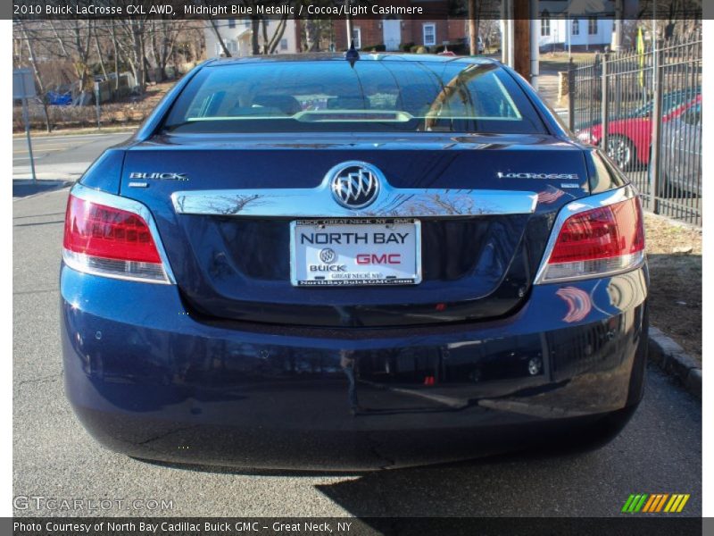 Midnight Blue Metallic / Cocoa/Light Cashmere 2010 Buick LaCrosse CXL AWD