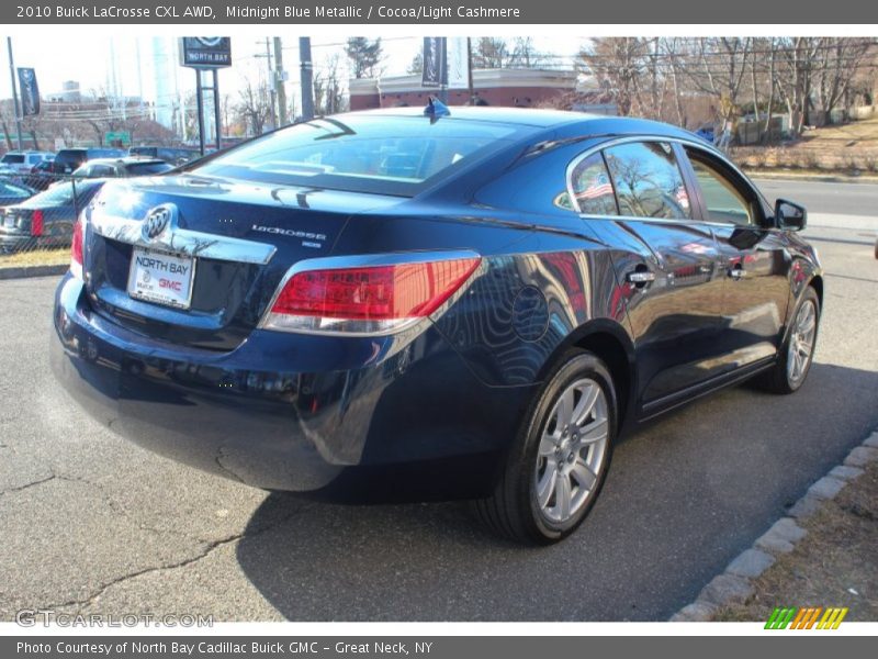 Midnight Blue Metallic / Cocoa/Light Cashmere 2010 Buick LaCrosse CXL AWD
