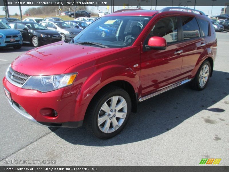 Rally Red Metallic / Black 2008 Mitsubishi Outlander SE 4WD
