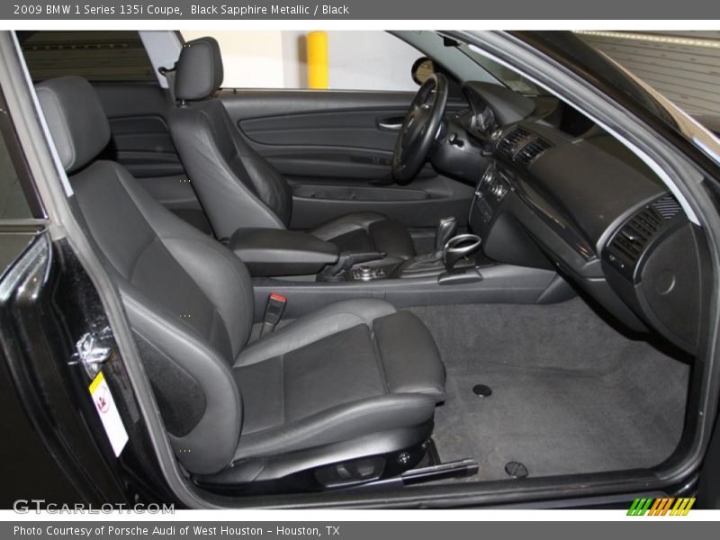 Black Sapphire Metallic / Black 2009 BMW 1 Series 135i Coupe