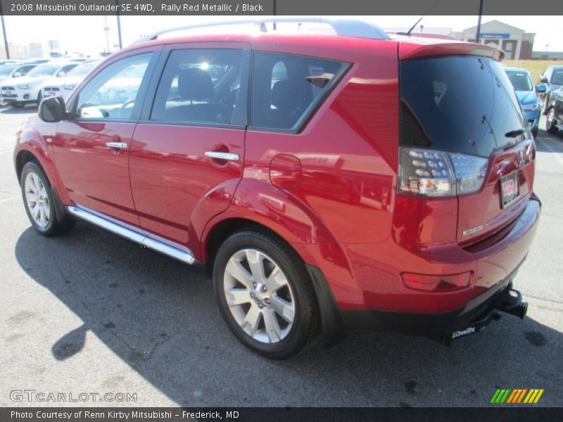 Rally Red Metallic / Black 2008 Mitsubishi Outlander SE 4WD