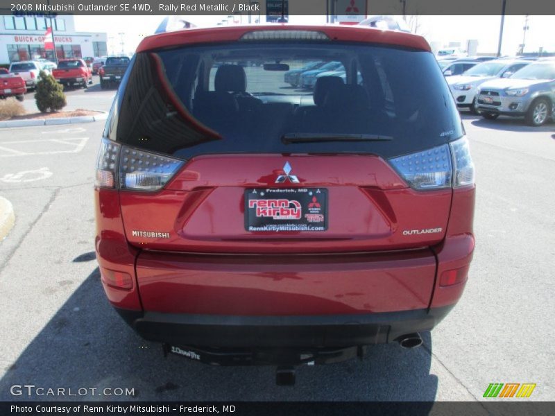 Rally Red Metallic / Black 2008 Mitsubishi Outlander SE 4WD