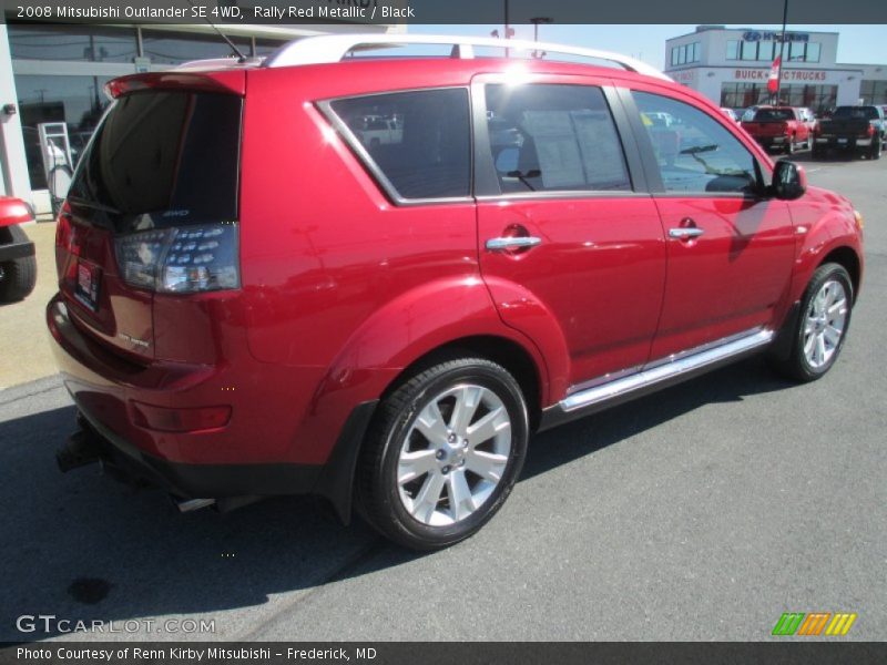 Rally Red Metallic / Black 2008 Mitsubishi Outlander SE 4WD