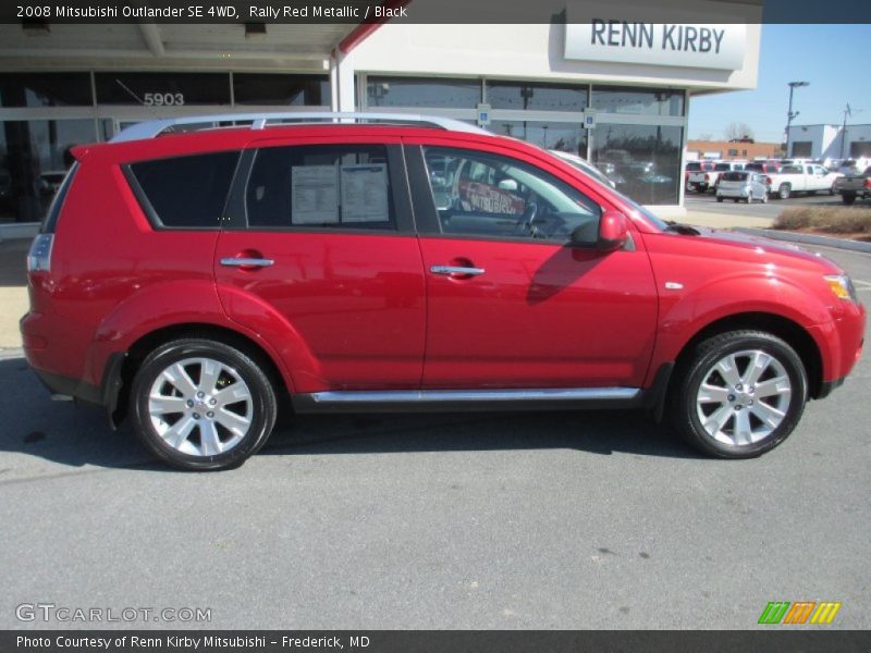 Rally Red Metallic / Black 2008 Mitsubishi Outlander SE 4WD