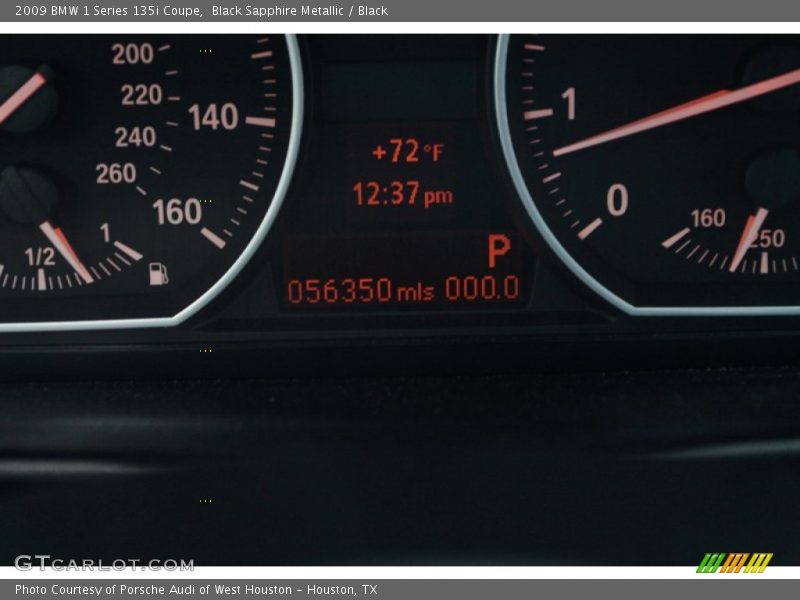 Black Sapphire Metallic / Black 2009 BMW 1 Series 135i Coupe