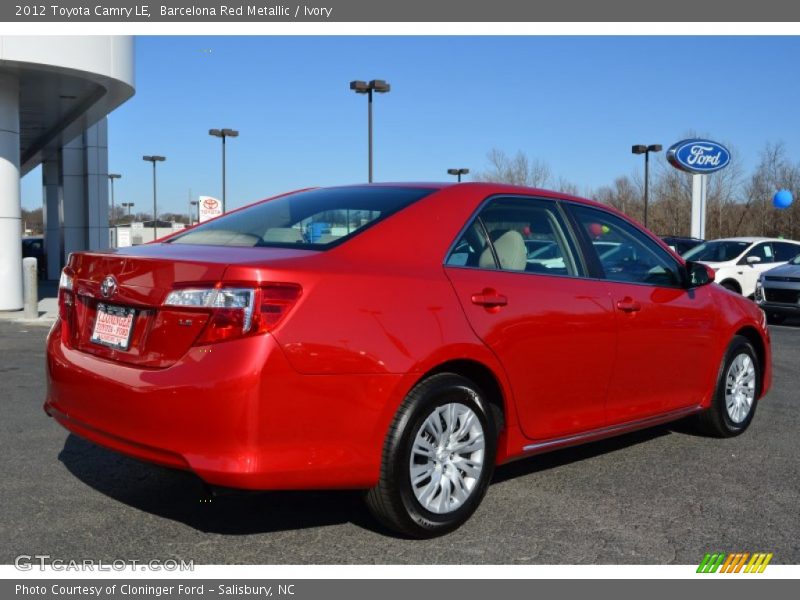 Barcelona Red Metallic / Ivory 2012 Toyota Camry LE