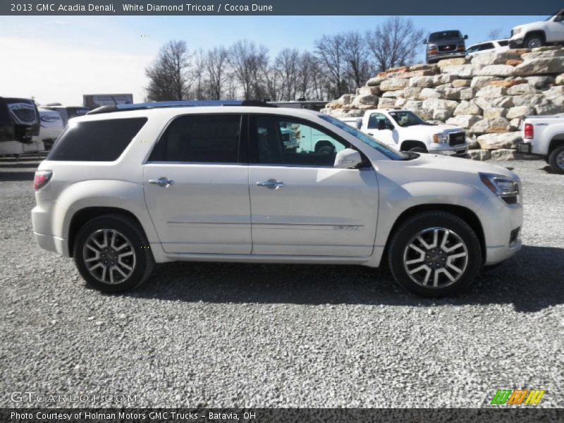 White Diamond Tricoat / Cocoa Dune 2013 GMC Acadia Denali