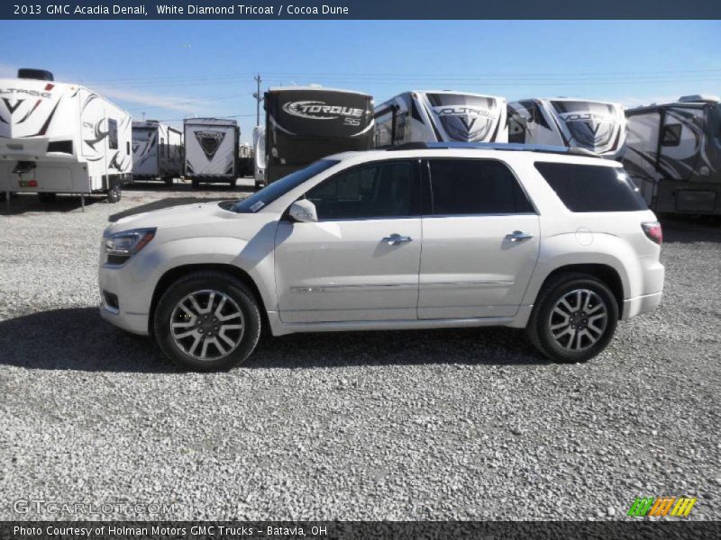 White Diamond Tricoat / Cocoa Dune 2013 GMC Acadia Denali