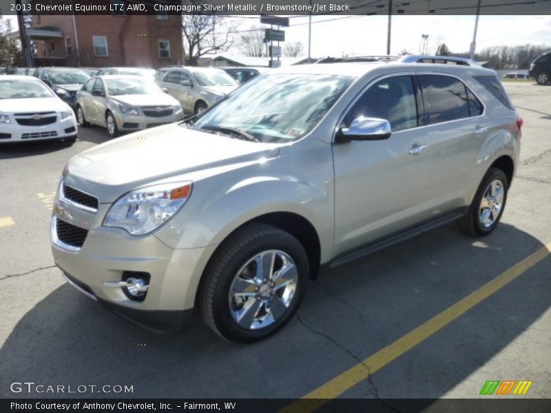 Champagne Silver Metallic / Brownstone/Jet Black 2013 Chevrolet Equinox LTZ AWD