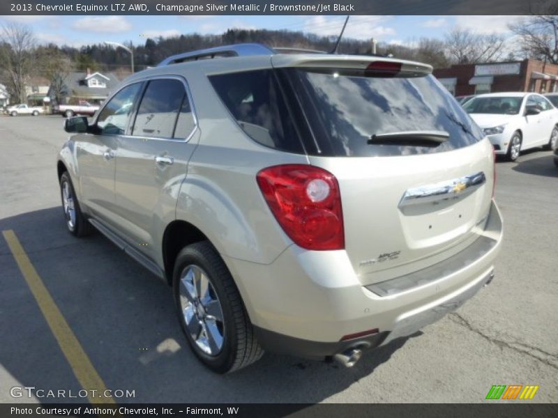 Champagne Silver Metallic / Brownstone/Jet Black 2013 Chevrolet Equinox LTZ AWD