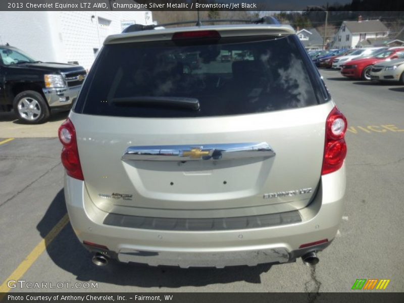 Champagne Silver Metallic / Brownstone/Jet Black 2013 Chevrolet Equinox LTZ AWD
