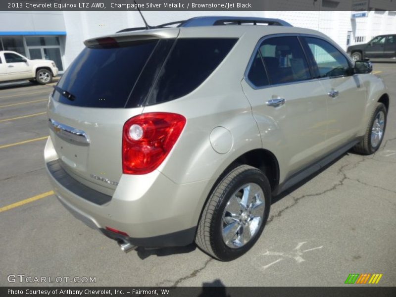 Champagne Silver Metallic / Brownstone/Jet Black 2013 Chevrolet Equinox LTZ AWD