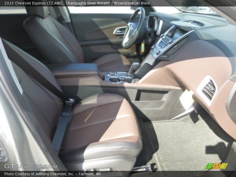 Champagne Silver Metallic / Brownstone/Jet Black 2013 Chevrolet Equinox LTZ AWD