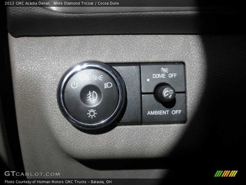 White Diamond Tricoat / Cocoa Dune 2013 GMC Acadia Denali