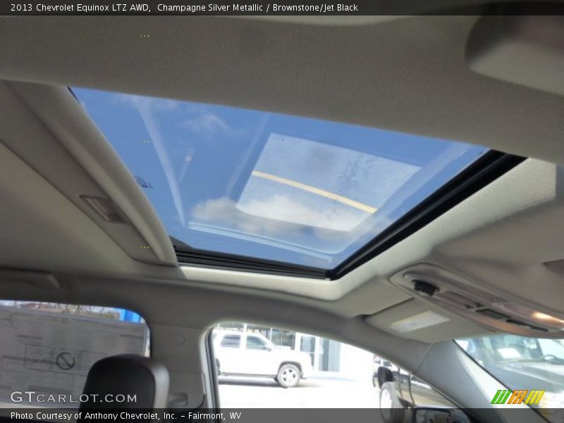 Champagne Silver Metallic / Brownstone/Jet Black 2013 Chevrolet Equinox LTZ AWD