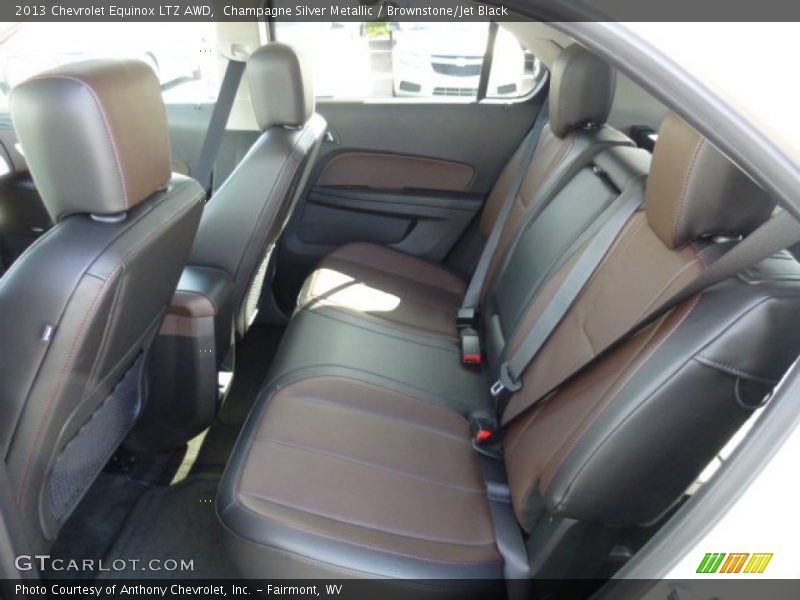 Champagne Silver Metallic / Brownstone/Jet Black 2013 Chevrolet Equinox LTZ AWD