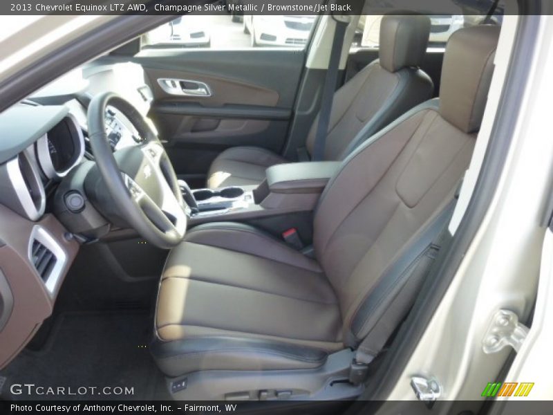 Champagne Silver Metallic / Brownstone/Jet Black 2013 Chevrolet Equinox LTZ AWD