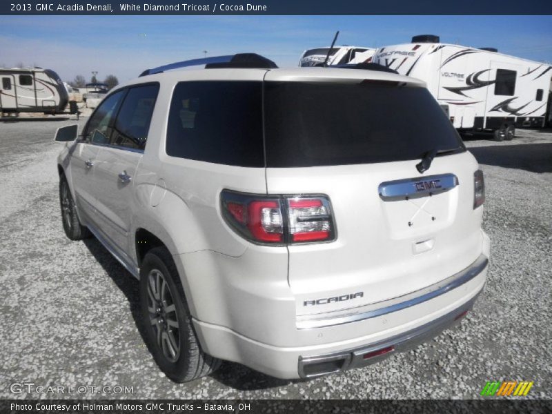 White Diamond Tricoat / Cocoa Dune 2013 GMC Acadia Denali