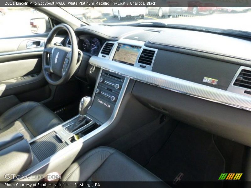 White Platinum Metallic Tri-Coat / Charcoal Black 2011 Lincoln MKS EcoBoost AWD
