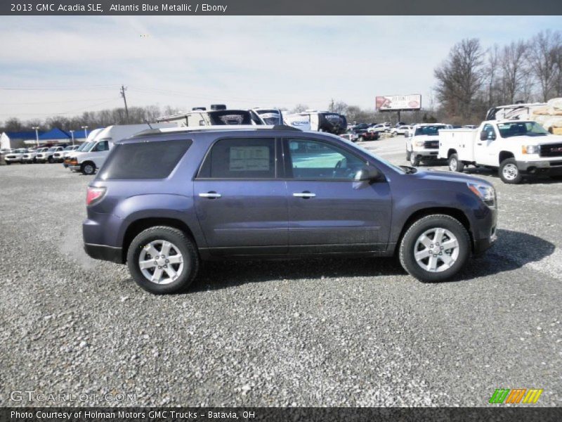 Atlantis Blue Metallic / Ebony 2013 GMC Acadia SLE