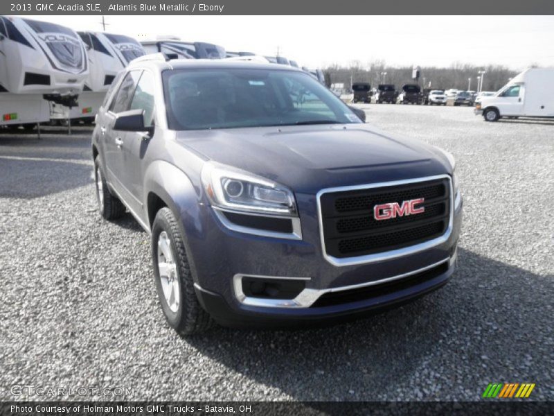 Atlantis Blue Metallic / Ebony 2013 GMC Acadia SLE