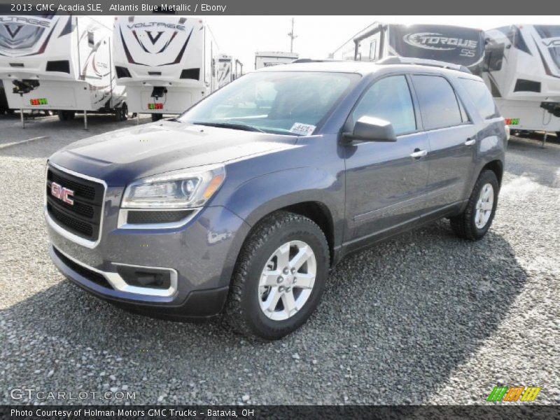 Atlantis Blue Metallic / Ebony 2013 GMC Acadia SLE